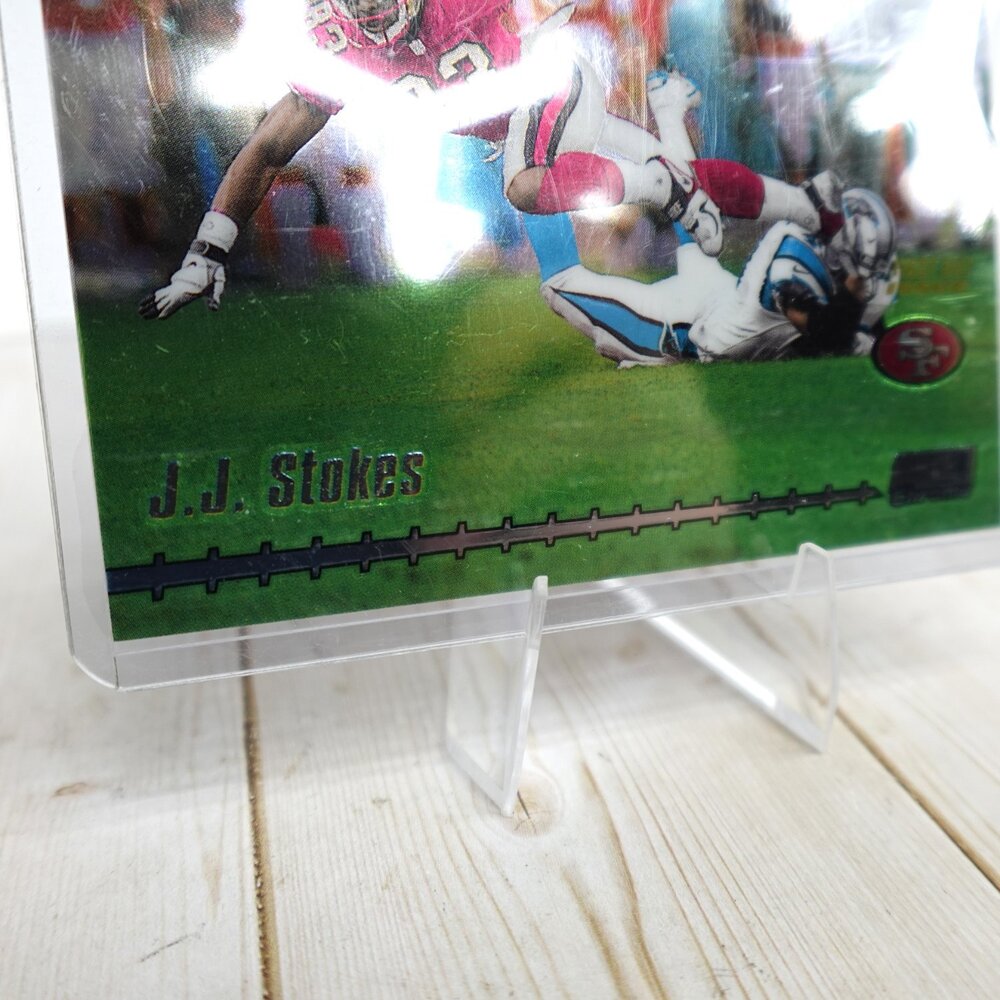 Topps 1999 Stadium Club Chrome First Day Issue J.J. Stokes #114 /100 football - Picture 2 of 3
